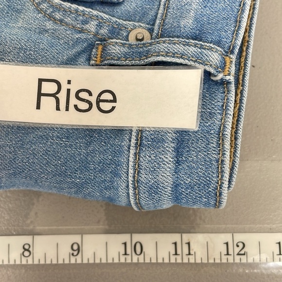 Everlane Jeans Women's 32 Blue Denim Bootcut Raw Hem Cropped - Picture 11 of 12